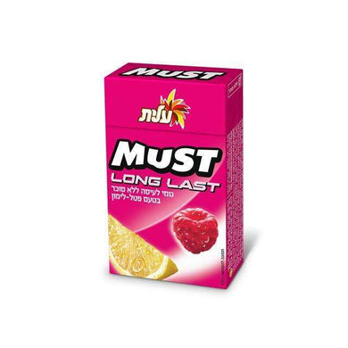 Elite Must Raspberry Lemon Sugar-Free Bubble Gum Mehadrin 28 grams Pack of 12