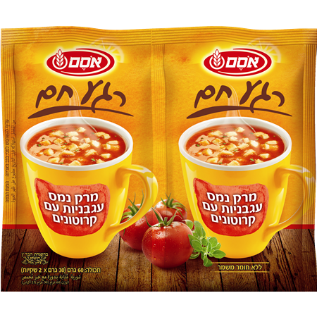 Osem Tomato Instant Soup With Croutons (2 Per Pack 60 grams) Pack of 6