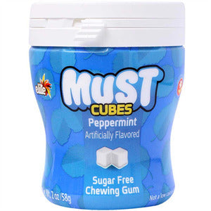 Elite Must Cubes Peppermint Sugar Free Bubble Gum 2 oz (58 gr) - kosher
