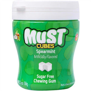 Elite Must Cubes Spearmint Sugar Free Bubble Gum 2 oz (58 gr) - kosher