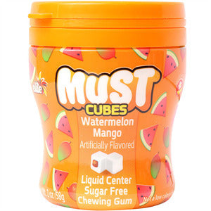 Elite Must Cubes Watermelon Mango Sugar Free Bubble Gum 2 oz (58 gr) - kosher