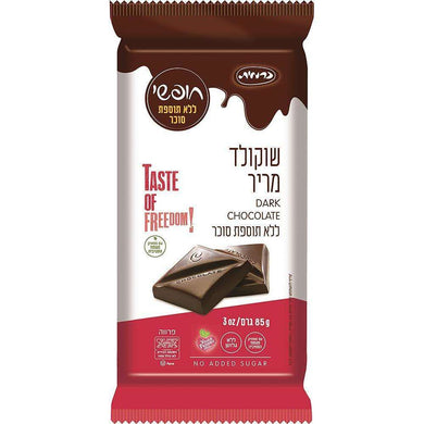 Taste Of Freedom Gluten-Free Dark Chocolate With No Added Sugar 85 grams Pack of 18 FREE SHIPPING
