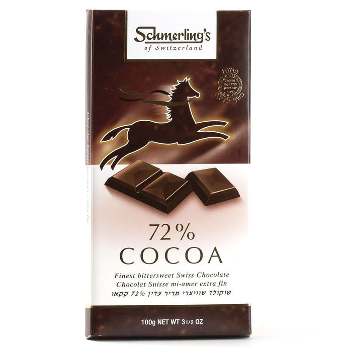 Shmerlings 72 Percent Cocoa Bittersweet Chocolate Bar 100 grams