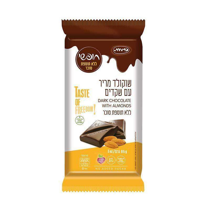 Taste Of Freedom Gluten-Free Dark Chocolate With Almonds 85 grams Pack of 18 FREE SHIPPING