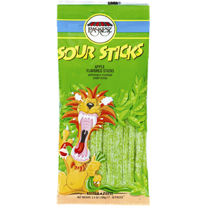 Paskesz Apple Flavored Sour Sticks 100 grams Pack of 10