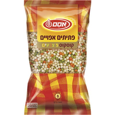 Osem Baked Tricolor Pasta Couscous 500 grams Pack of 2