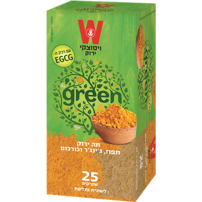 Green Tee With Turmeric Orange And Ginger 25 Tea Bags 48 grams Pack of 2