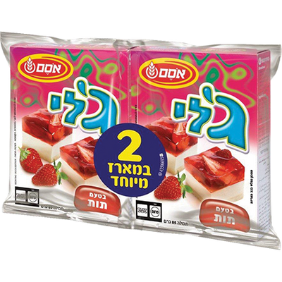 Strawberry Flavored Jello Pack of 2 -  180 grams