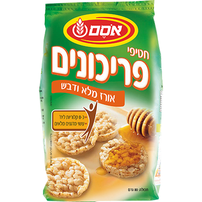 Osem Whole Rice Cake Snacks with Honey 80 grams