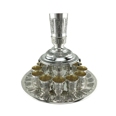 Hadad Wine Fountain 12 cups Lugano 925 Sterling Silver